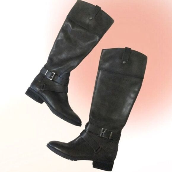 Vince Camuto Pazell Moonstone Leather Riding Boots Size 6 - Picture 5 of 12